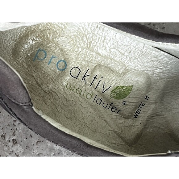 Waldlaufer Eyelet Dark Beige Leather Slip On Shoe Strap Size 7.5 - Picture 8 of 10